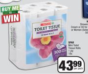 Spar Mini Toilet Tissue Rolls 1 Ply 18s-Per Pack