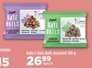 Gaby's Date Balls Assorted-100g Each