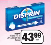 Disprin Regular 24s Or Extra Strength 16s Tablets-Each