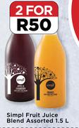 Simpl Fruit Juice Blend Assorted-For 2 x 1.5L