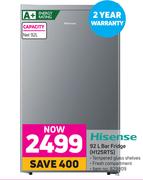 Hisense 92L Bar Fridge H125RTS
