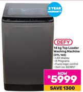 Defy 14Kg Top Loader Washing Machine DTL 160