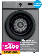 1Hisense 8Kg Vented Tumble Dryer DV1W801UT