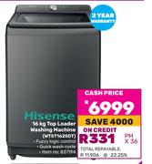 Hisense 16Kg Top Loader Washing Machine WT5T1625DT
