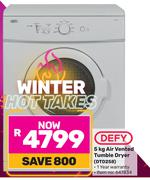 Defy 5Kg Air Vented Tumble Dryer DTD258