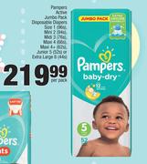 Pampers Active Jumbo Pack Disposable Diapers-Per Pack