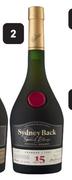 SYDNEY BLACK 15 Year Old Brandy 451288-1 x 750ml Each