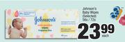 Johnson's Baby Wipes (Selected)-56s/72s Each