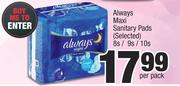 Always Maxi Sanitary Pads (Selected)-8s/9s/10s Per Pack