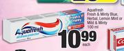 Aquafresh Fresh & Minty Blue, Herbal, Lemon Mint Or Mild & Minty-100ml Each