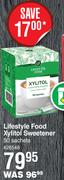 Lifestyle Food Xylitol Sweetener 50 Sachets
