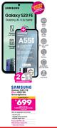 2 x Samsung Galaxy S23 FE Plus A55 5G Smartphone-On 1.3GB Red Core More Data + Flexi 80