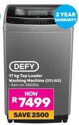 Defy 17Kg Top Loader Washing Machine DTL153