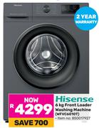 Hisense 6Kg Front Loader Washing Machine WFVC6010T