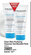 Acne Solutions Dermaceutics Clear Skin Purifying Cleanser Gel Banded Pack-200ml Per Pack