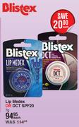 Blistex Lip Medex Or DCT SPF20-7g Each