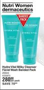 Nutri Women Dermaceutics Hydra Vital Milky Cleanser Facial Wash Banded Pack-200ml Each