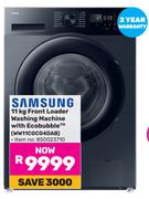 Samsung 11Kg Front Loader Washing Machine With Eco Bubble WW11CGC04DAB