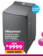 Hisense 21Kg Top Loader Washing Machine WT7T2125DB