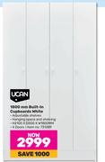 Ucan 1800mm Built In Cupboard White