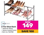 Mainstays 2 Tier Shoe Rack