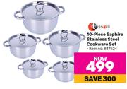 Tissolli 10 Piece Saphire Stainless Steel Cookware Set