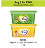 Flora Regular Or Light Fat Spread Tub-For Any 2 x 1Kg