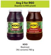 Koo Beetroot (All Variants)-For Any 2 x 780g
