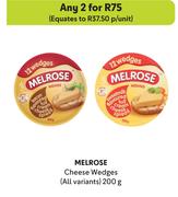 Melrose Cheese Wedges (All Variants)-For Any 2 x 200g