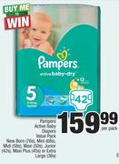 Pampers Active Baby Dipers Value Pack-Per Pack