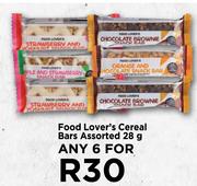 Food Lover's Cereal Bars Assorted-For Any 6 x 28g