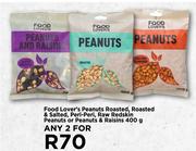 Food Lover's Peanuts Roasted, Roasted & Salted, Peri-Peri-For Any 2 x 400g