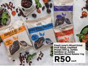 Food Lover's Mixed Dried Fruit Salad,Unpitted Prunes 500g,Jumbo Seedless-1Kg Each