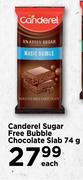 Canderel Sugar Free Bubble Chocolate Slab-74g Each  
