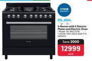 Elba 4-Burner With 2 Electric Plates And Electric Oven 460424