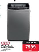 Defy 17Kg Top Loader Washing Machine 429218-Each