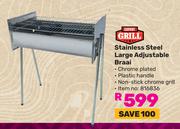 Expert Grill Stainless Steel Large Adjustable Braai