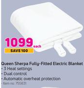 Pure Pleasure Queen Sherpa Fully Fitted Electric Blanket