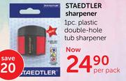 Staedtler Noris Sharpener 1pc. Plastic Double -Hole Tub Sarpener-Per Pack