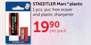 Staedtler Mars Plastic 1 Pcs.PVC Free Eraser And Plastic Sharpener-Per Pack