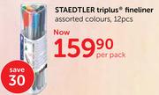 Staedtler Triplus Fineliner 12Pcs-Per Pack