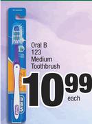 Oral B 123 Medium Toothbrush-Each