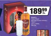 Grant's Triple Wood Blended Scotch Whisky 750ml With A Glass Gift Set-Per Pack
