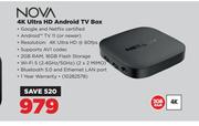 Nova 4K Ultra HD Android TV Box