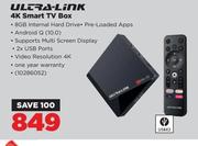 Ultra Link 4K Smart TV Box