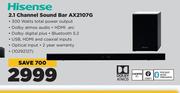 Hisense 2.1 CH Sound Bar AX2107G