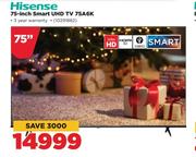 Hisense 75" Smart UHD TV 75A6K