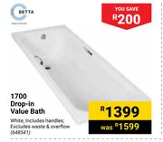 Betta 1700 Drop In Value Bath