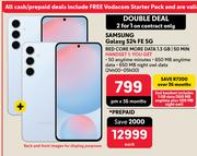 2 x Samsung Galaxy S24 FE 5G-On 1.3GB Red Core More Data