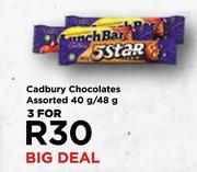 Cadbury Chocolate Assorted-For 3 x 40g/48g